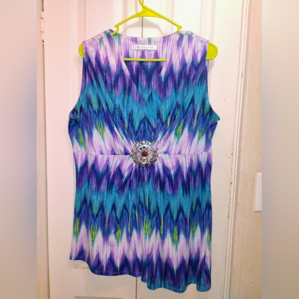 Peter Nygard Multicolor Sleeveless Blouse